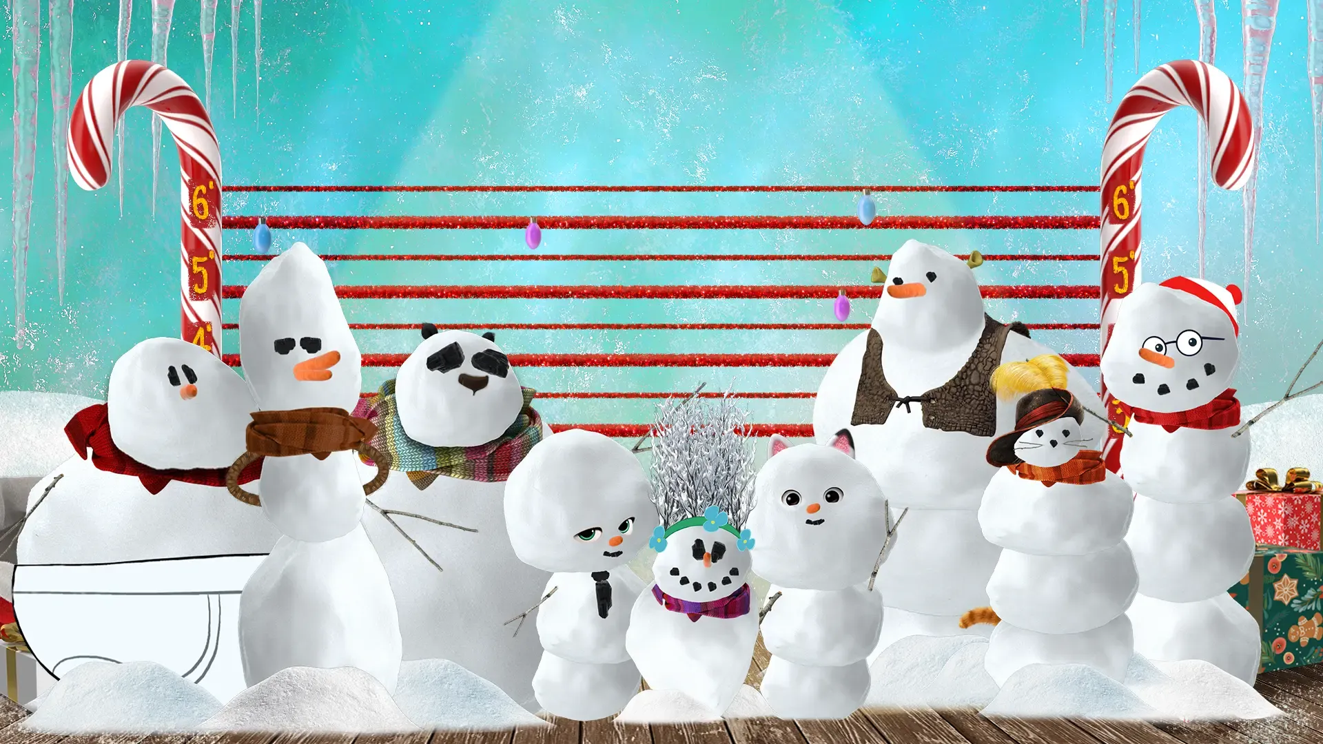DreamWorks TV Christmas promotainment for 2023 for DreamWorks TV created by Studio Helga